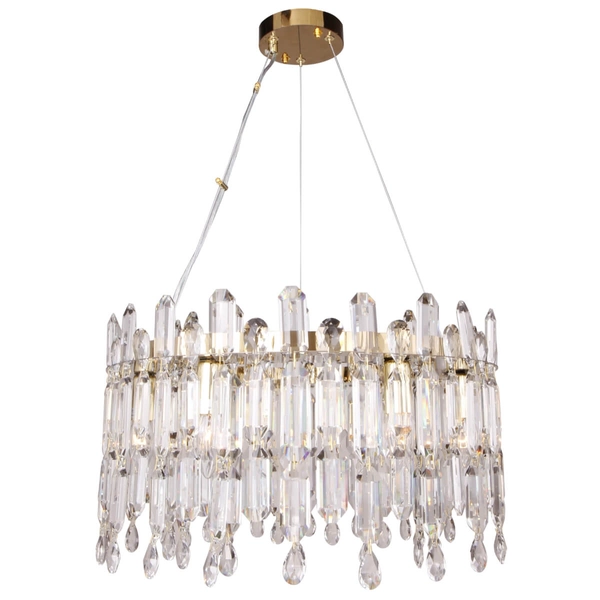 Pałacowa lampa wisząca Crown 9867-500 Zumaline crystals przezroczysta złota