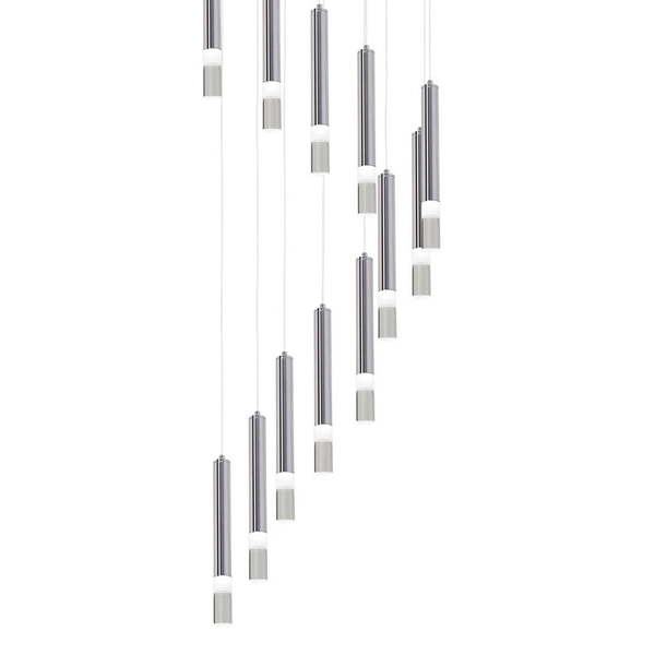 LAMPA wisząca ICE ML6162 Milagro industrialna OPRAWA tuby LED 12W 4000K metalowy ZWIS kaskada chrom