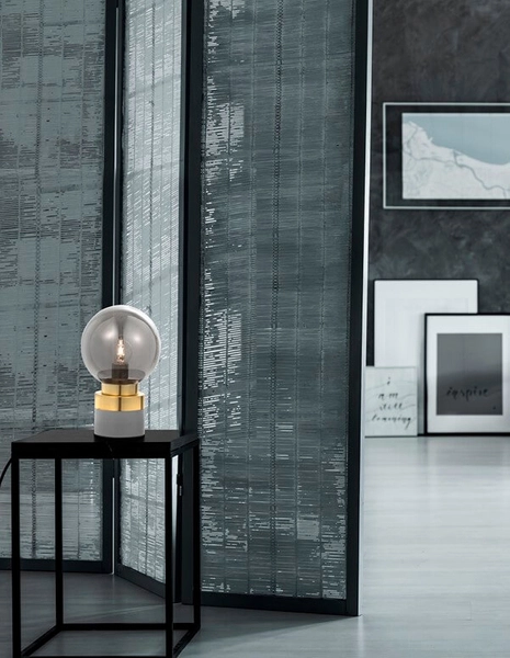 Nowoczesna lampa nocna Plata do sypialni złota szara