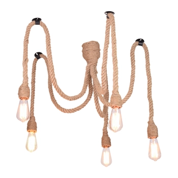 Marynistyczny pająk ROPE 312921 wisząca lampa do salonu brązowa