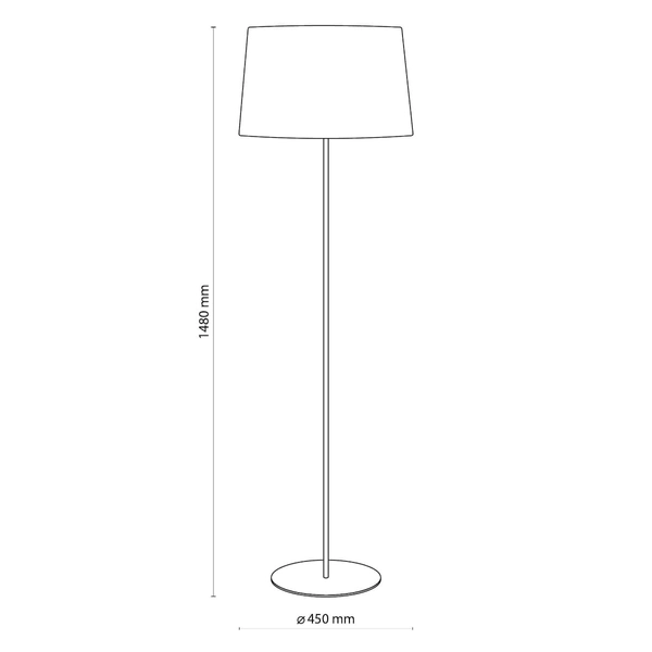 Podłogowa lampa z abażurem Maja 2918 TK Lighting z tkaniny grafitowa