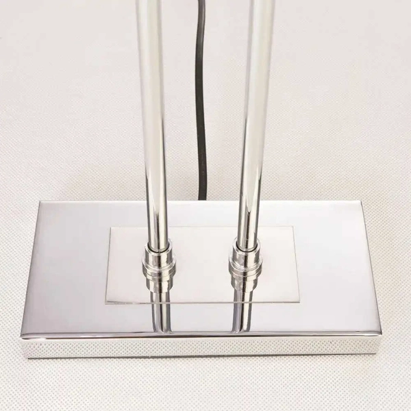 Stojąca LAMPA klasyczna ATHENS T01444WH CR Cosmolight abażurowa LAMPKA stołowa biurkowa do gabinetu biała