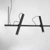 Lampa wisząca PURE-TUTUA czarna LED 28W 3000K do salonu nad stół tuby 2024-18