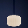 Żyrandol plisowany Milford 46583001 Nordlux do salonu szklany biały