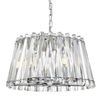 Kryształowa lampa wisząca Mirabell glamour crystal do salonu chrom