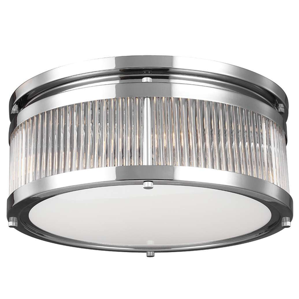 LAMPA sufitowa FE-PAULSON-F-M Elstead FEISS metalowa OPRAWA plafon okrągły IP44 polerowany chrom przezroczysty