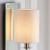 Ścienna lampa abażurowa L&-199515 Light& z lustrem biały nikiel