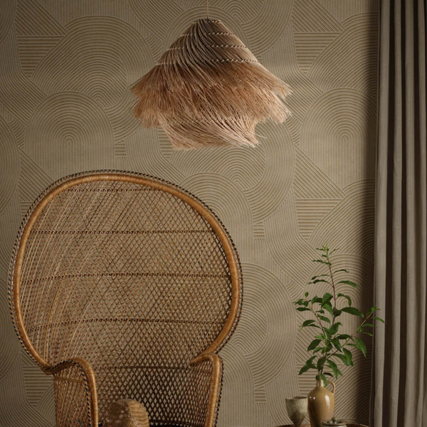 Drewniana lampa wisząca boho Preveli PRE0129 rattan drewniany