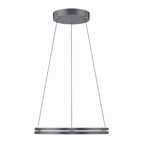 Wisząca lampa PUREE-LOOP szara LED 53W 2700-5000K pierścień do jadalni nad stół 2551-15