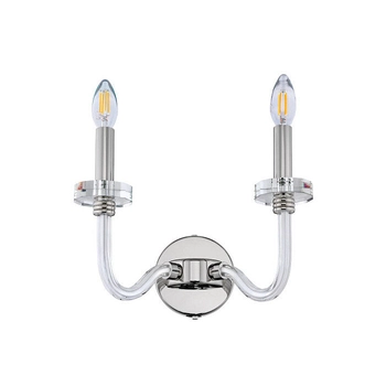 Industrialna lampa ścienna Hampton 8155 świecznikowa srebrna hol