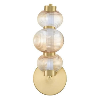 Potrójna lampa ścienna TANVERA LE45205 LED 18W 3000K szklana złoty