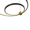 Ledowa lampa wisząca Kido PL0138 Yaskr LED 32W 3000K ring mosiądz czarna