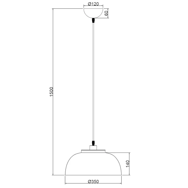 Zwieszana lampa Punch R30811932 RL Light kopuła do salonu czarna