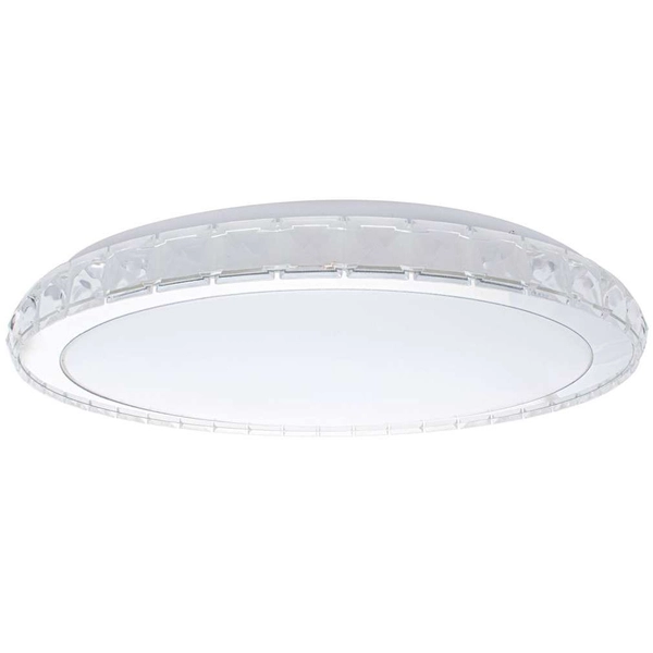 Plafon LAMPA okrągła LAYLA ML4221 Milagro sufitowa OPRAWA z kryształkami LED 26W 3000K – 6000K glamour pilot biała chrom