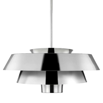 Wisząca LAMPA modernistyczna Brisbin FE-BRISBIN-PN Elstead FEISS okrągłą OPRAWA metalowy ZWIS designerski nikiel polerowany