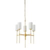 Abażurowa lampa wisząca DARLING ST-9501-5 GOLD złoty biały