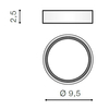 Metalowy ring do lampy Adamo AZ1486 Azzardo okrąg 9,5 cm złoty