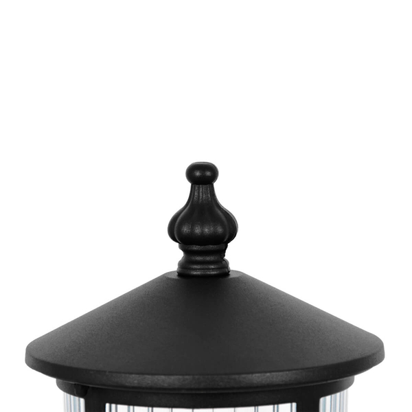 Stojąca lampa ogrodowa Miami K-8222 IP44 latarnia metalowa szklana czarna