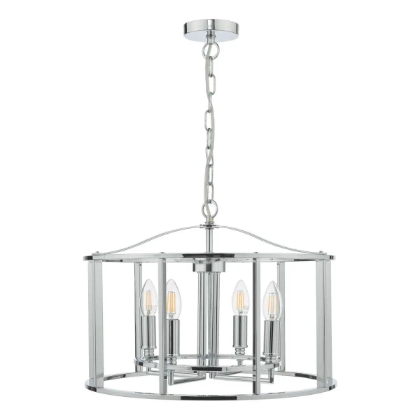 Łańcuchowa wisząca lampa Mya MYK0450 do kuchni świecznikowa chrom