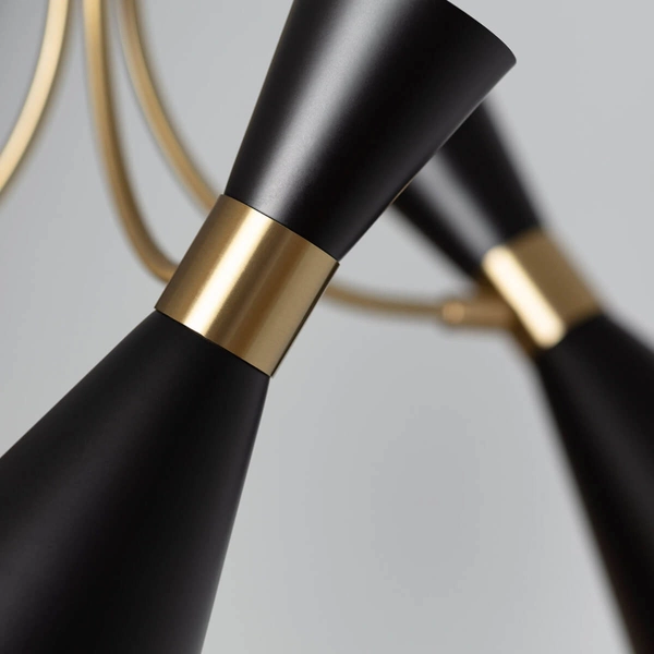 Sufitowa lampa do salonu Salvatore ABR-ZZSAL3XE27 Abruzzo loft czarny złoty