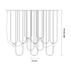 Lampa wisząca do salonu UDIN 9785 Dohar tuby metalowe czarne