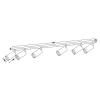 Sufitowa podłużna lampa do salonu Mica Spot ML2103 biały