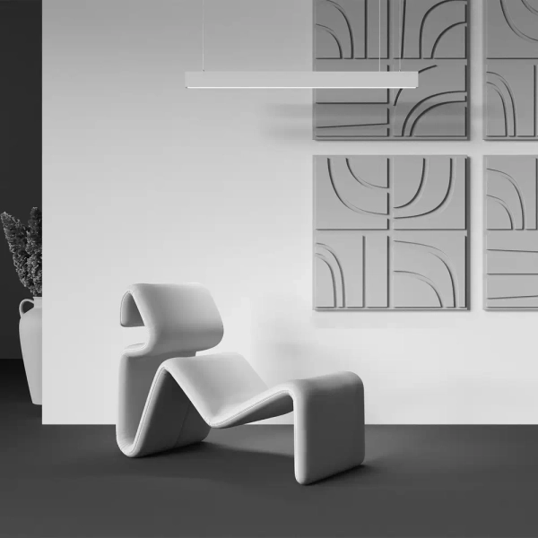 Lampa zwisająca belka Basis P051PL-36W2.7-6K-W LED 36W 2700-6000K biała