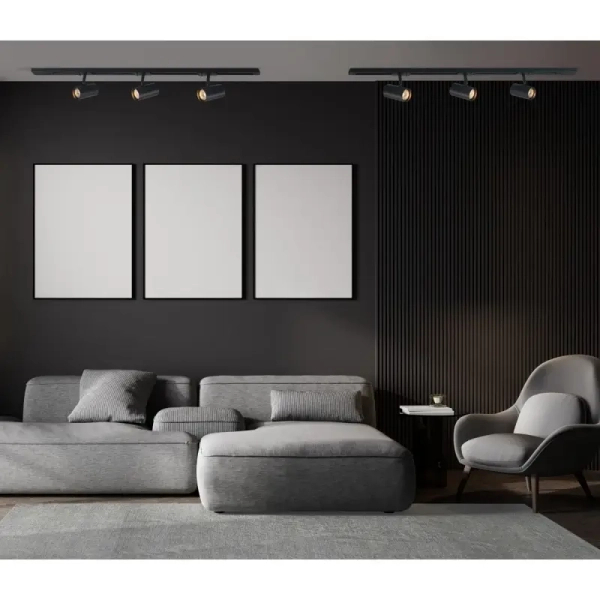 Sufitowy reflektor Marvi BL913621-3-BL-SET 1-fazowy do szynoprzewodów czarny