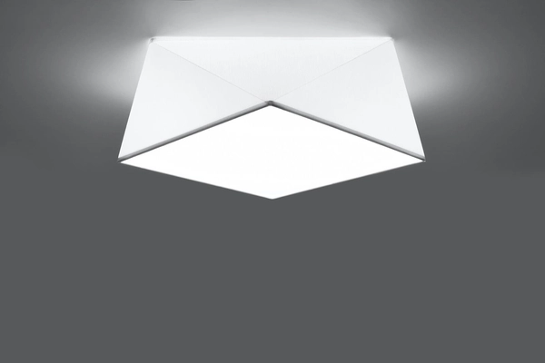 LAMPA sufitowa SL.0689 geometryczna OPRAWA natynkowa biała