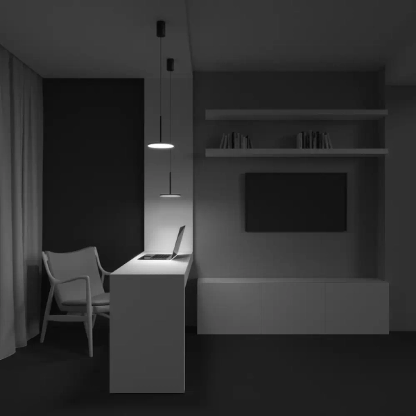 Okrągła lampa wisząca Plato P076PL-L12W3K-B LED 12W 3000K czarna