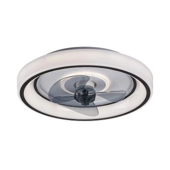 Wentylator z lampą LED Horacio czarny biały 71009 67W 3000-6000K CCT z pilotem