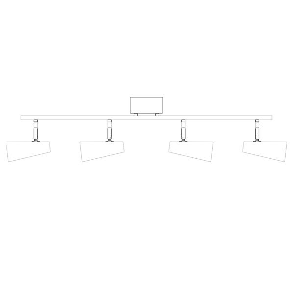 Kierunkowa lampa sufitowa Crest 108202 listwa nad łóżko czarna