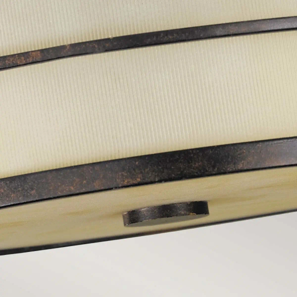 Plafon LAMPA sufitowa FE-FUSION-SF Elstead FEISS okrągła OPRAWA klasyczna abażurowa brąz