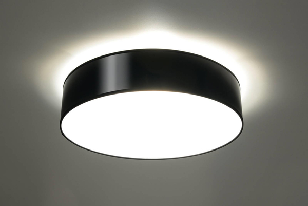 Plafon LAMPA sufitowa SL.0124 natynkowa OPRAWA okrągła czarna