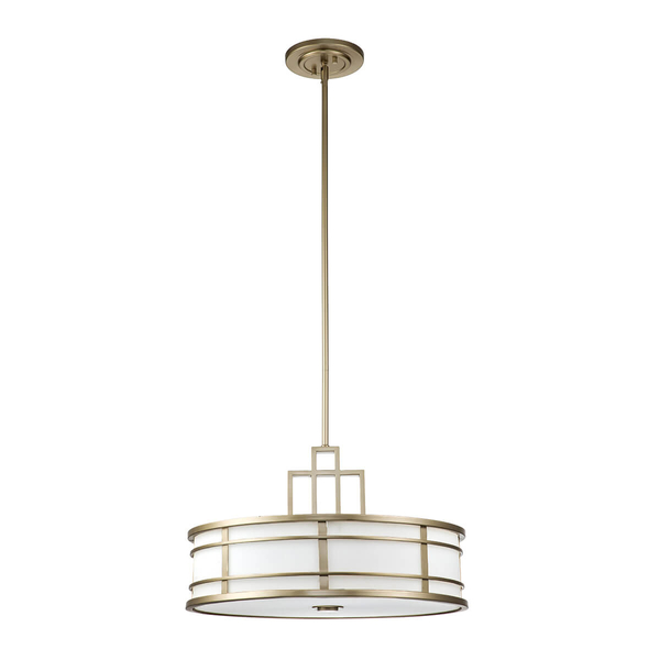 Metalowa lampa wisząca Fusion FE-FUSION-P-L-PNBR Feiss do jadalni mosiądz