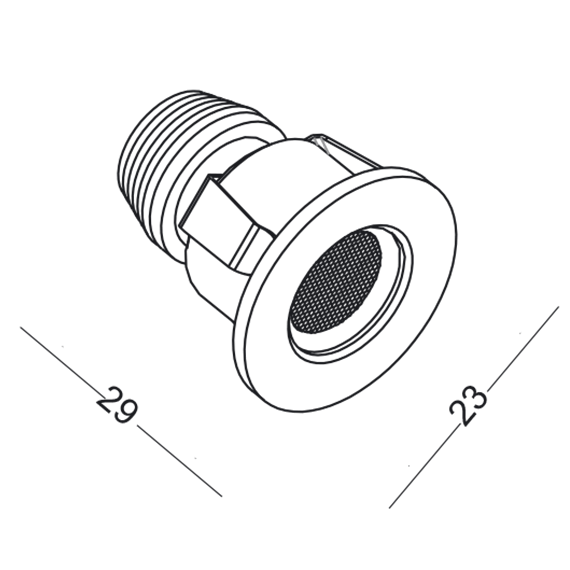 Sufitowe oczko okrągłe POINT 2880A1203 LED 1W 4000K czarny