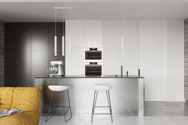 Metalowa lampa wisząca SL.0957 salonowa tuba nad stół biała