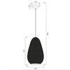 Wisząca lampa ZIVA 365300104 Trio druciana druciak łezka złoty czarny