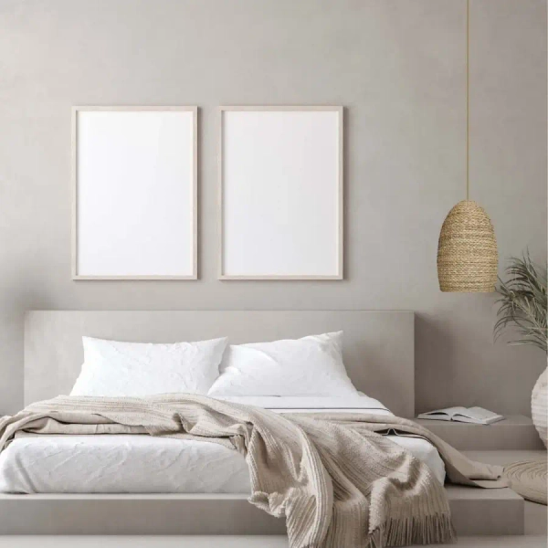 Rattanowa wisząca lampa 23195 do sypialni kopuła boho brązowy