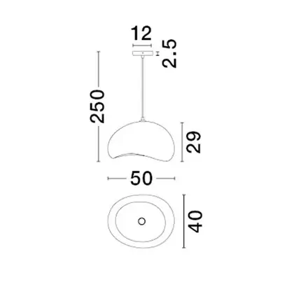 Lampa wisząca kopuła PALINZA LE45323 do salonu kopuła brązowa