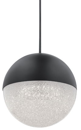 Wisząca lampa nad stół QN-MOONLIT-P-MBK kula czarna