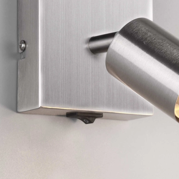 Ścienna LAMPA loftowa VANNES R80181707 RL Light kinkiet OPRAWA metalowa reflektorek regulowany nikiel mat