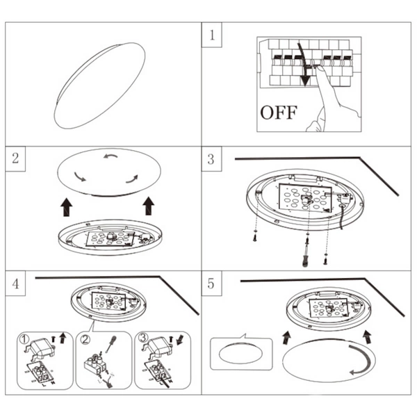 Plafon nasufitowy Moonika R62764000 LED 15W 3000K IP44 księżyc biały