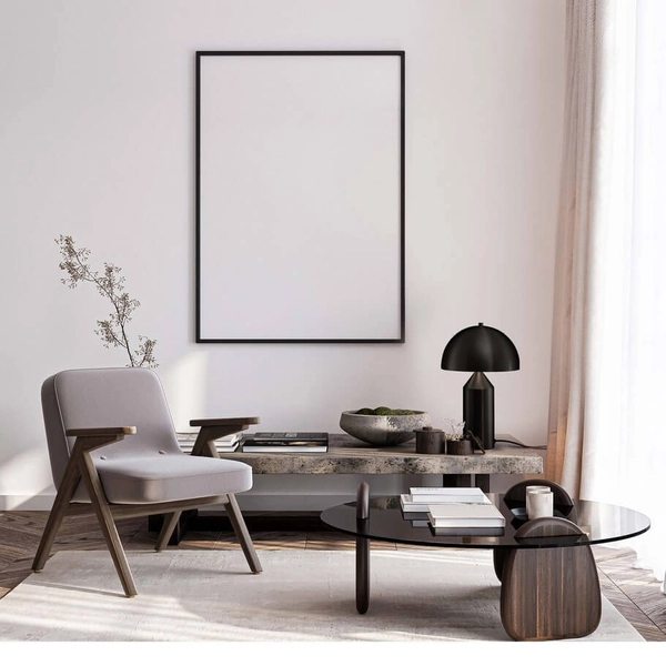 Stojąca lampa stołowa grzybek ABABAY LE44685 na komodę czarny