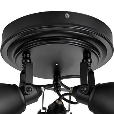 Łazienkowa LAMPA sufitowa FJÄLLBACKA 108081 Markslojd industrialna OPRAWA metalowe reflektorki regulowane IP44 czarne