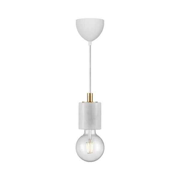 Lampa wisząca marmurowa SIV 45883001 do jadalni biała