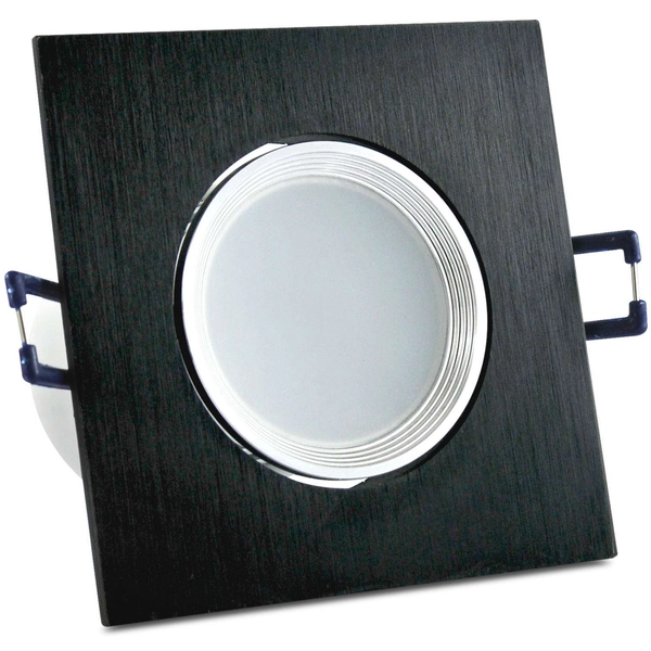 Podtynkowa LAMPA sufitowa MOON OLAL 301857 Polux wpust OPRAWA LED 6,5W 3000K do zabudowy IP40 szczotkowany czarny