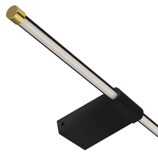 Kinkiet nad lustro Paso 4115 Ideus LED 12W 4100K belka IP44 czarna złota