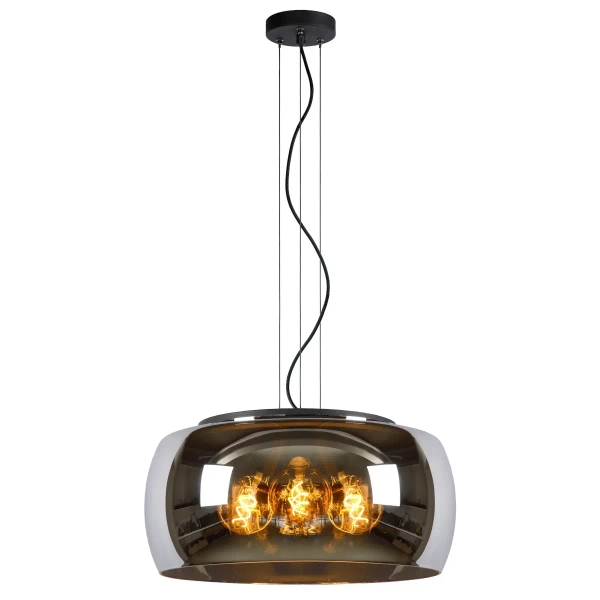 Wisząca lampa OLIVIA 45401/50/65 Lucide loftowa przydymiony czarny