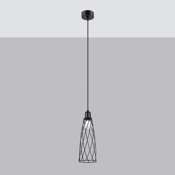 Lampa wisząca do gabinetu Suba SL.1165 druciana siatka czarna